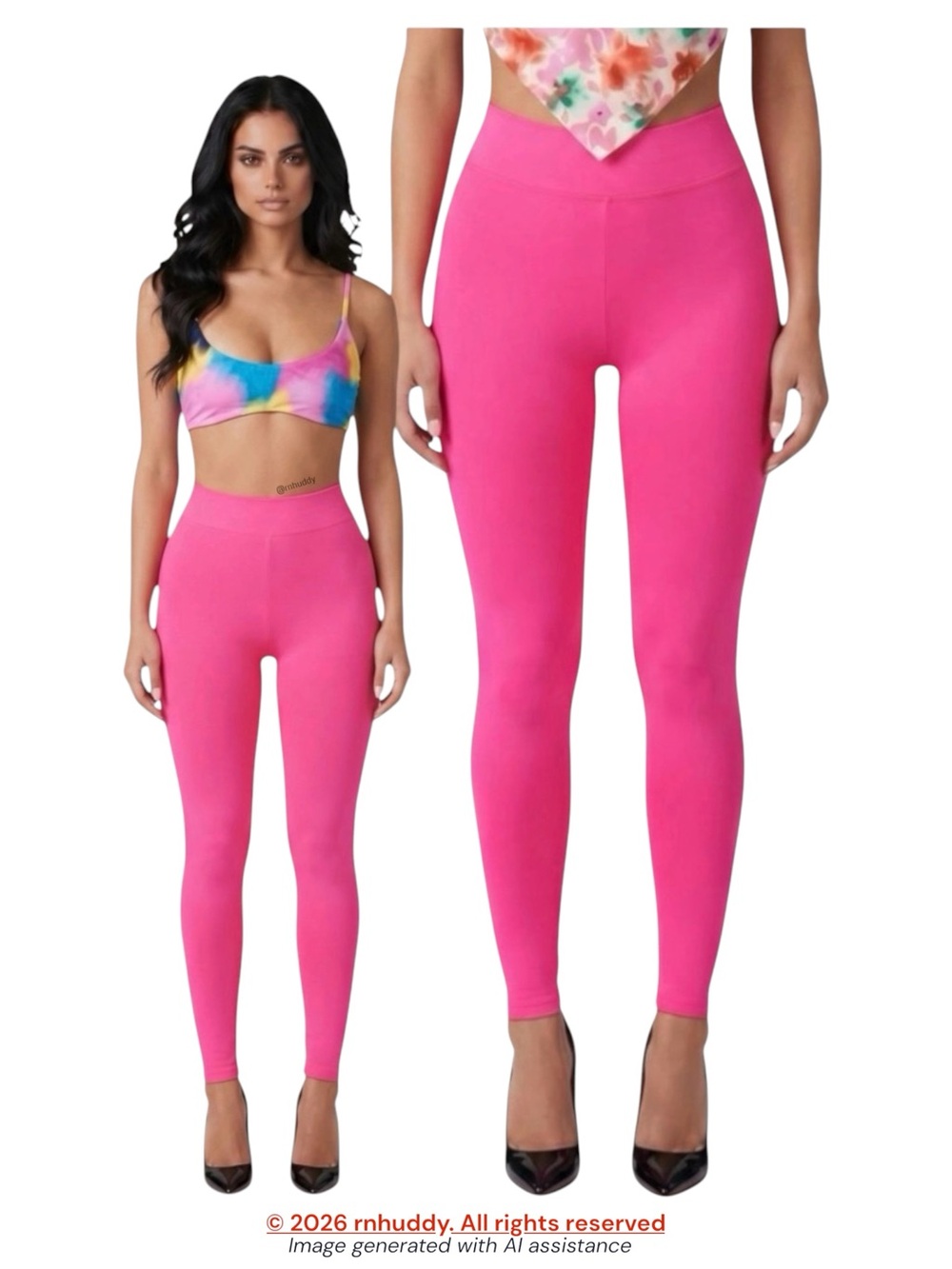 Naked Wardrobe M double lined pink leggings